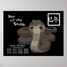 Año del poster de la serpiente