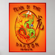 Año del poster Dragon-2012