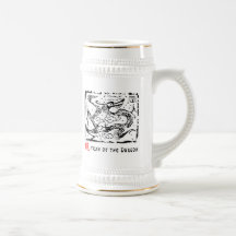 Año del regalo del dragón taza de café