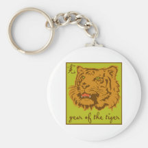 Año del tigre llavero personalizado