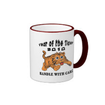 Año del zodiaco del tigre 2010 de bebé del tigre taza