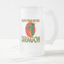 Año feliz de las camisetas del dragón, tazas, bols