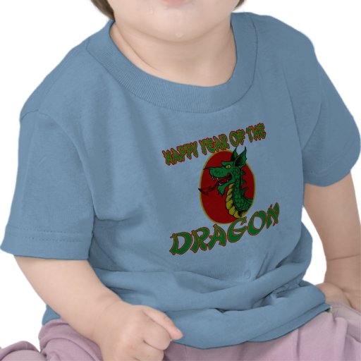 Año feliz de las camisetas del dragón, tazas, bols