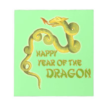 Año feliz de los regalos del dragón libreta para notas