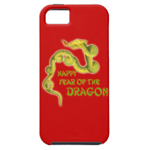 Año feliz de los regalos del dragón iPhone 5 coberturas