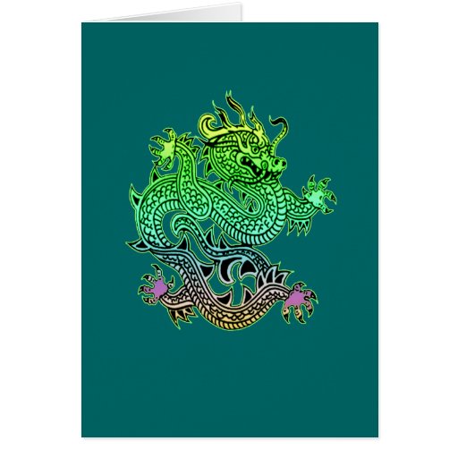 Año hermoso de los regalos del dragón tarjetas