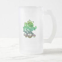 Año hermoso de los regalos del dragón tazas de café