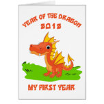 Año nacido del regalo 2012 del bebé del dragón felicitación