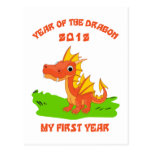 Año nacido del regalo 2012 del bebé del dragón postales