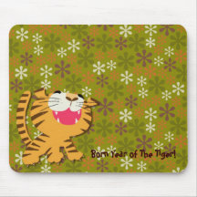 Año nacido del tigre Mousepad Alfombrilla De Ratones