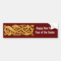 Año Nuevo chino - año de la serpiente 2013 Etiqueta De Parachoque