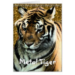 Año Nuevo chino del tigre Birthday/or del metal Tarjeta