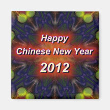 Año Nuevo chino feliz 2012 Imanes De Nevera
