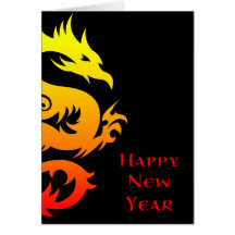 Año Nuevo chino feliz: año del dragón 2012 Tarjeton