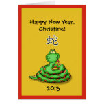 Año Nuevo chino feliz - personalice con nombre Felicitacion