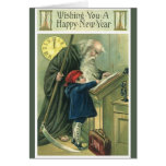 Año Nuevo del vintage Tarjeta