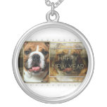 Año Nuevo - elegancia de oro - dogo Colgantes Personalizados