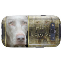 Año Nuevo - elegancia de oro - Weimeraner Galaxy S3 Carcasas