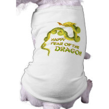 Año serpentino del dragón del arte del dragón camiseta de perro