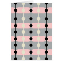 Años 50 retros en rosa y negro tarjetón