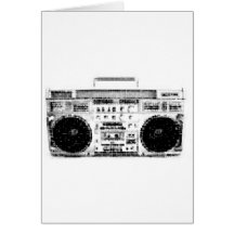 años 80 Boombox Tarjeta