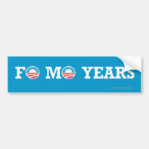 Años de las FO MES del pegatina de Favorable-Obama Etiqueta De Parachoque