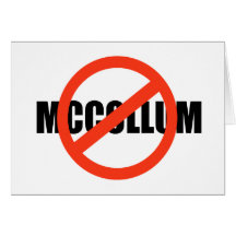 ANTI-MCCOLLUM TARJETA
