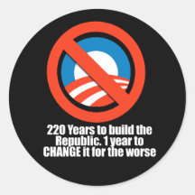 Anti-Obama - 220 años para construir la república, Pegatinas