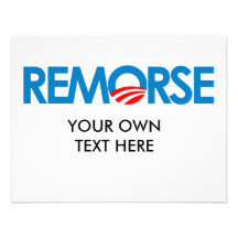 Anti-Obama Bumpersticker - remordimiento Invitaciones Personales