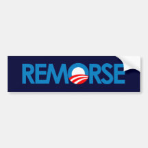 Anti-Obama Bumpersticker - remordimiento Etiqueta De Parachoque