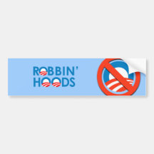 ANTI-OBAMA - CAPILLAS DE ROBBIN ETIQUETA DE PARACHOQUE