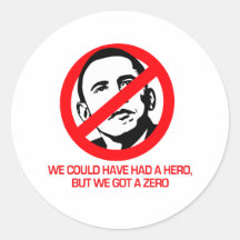 Anti-Obama - conseguimos un cero Pegatina