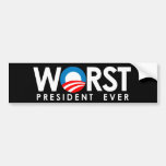 Anti-Obama - el blanco peor de presidente Ever Etiqueta De Parachoque