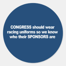 ANTI-OBAMA- el congreso debe llevar los uniformes Etiquetas Redondas