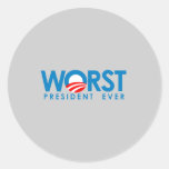 Anti-Obama - el presidente peor Ever Pegatina