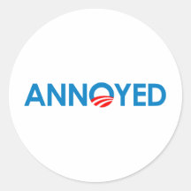 Anti-Obama - enfadado Pegatinas