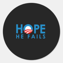 Anti-Obama - esperanza que él falla Pegatinas