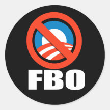 Anti-Obama - fbo Etiquetas Redondas