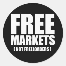 Anti-Obama - Freeloaders de los mercados libres no Pegatina