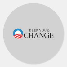 Anti-Obama - guarde su negro del cambio Pegatina