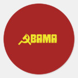 Anti-Obama - Obama es un comunista Etiquetas Redondas