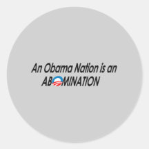 Anti-Obama - Obamanation 2 Pegatina Redonda