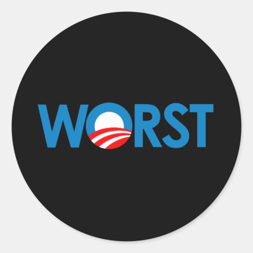 Anti-Obama - peor Etiqueta Redonda