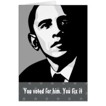 Anti-Obama - plantilla de la tarjeta