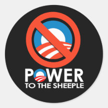 ANTI-OBAMA - PODER AL SHEEPLE PEGATINAS  