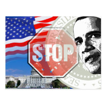 Anti-Obama - socialismo de la PARADA - postal