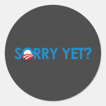 ¿Anti-Obama - triste todavía? Etiqueta Redonda