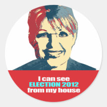 Anti-Palin -   puedo ver 2012 de mi casa Pegatina