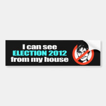 Anti-Palin -   puedo ver 2012 de mi casa Etiqueta De Parachoque