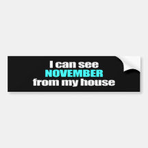 Anti-Palin -   puedo ver noviembre de mi casa Pegatina De Parachoque